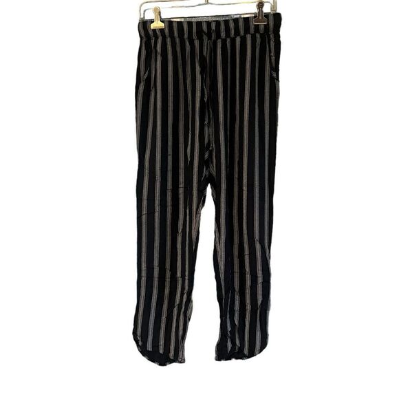 3 for $30! American eagle black striped drawstring pants - Picture 4 of 8